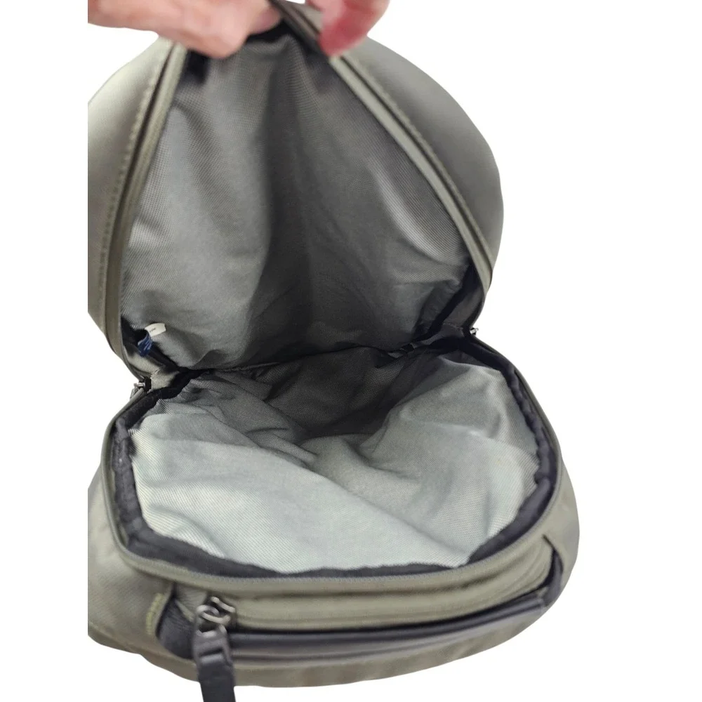 Cole Haan Grandseries Backpack Olive Green Twill Minimalist Commuter Bag